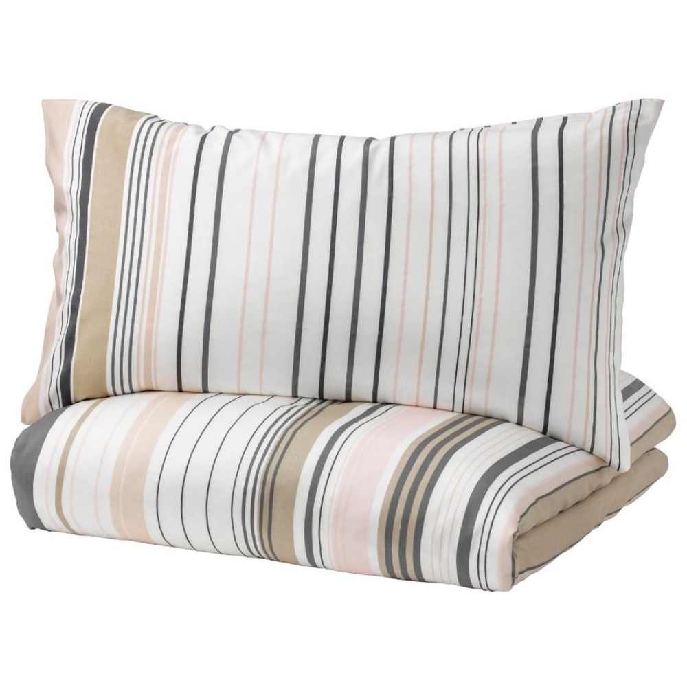 Ikea BLARIPS King Duvet Cover 2 Pillowcase Striped - Picture 2 of 5